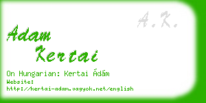 adam kertai business card